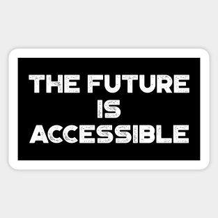 The Future Is Accessible Vintage Retro (WHite) Sticker